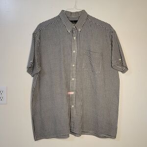 Vintage Ben Sherman (Men's XL) Black and White Checkered Button-down Shirt